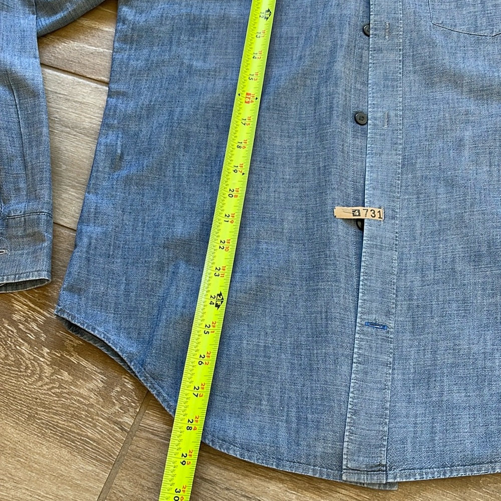 Gap Button Down Chambray Cotton Shirt MEDIUM - Picture 2 of 6